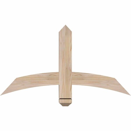 Ekena Millwork Bellingham Smooth Timber Gable Bracket, Douglas Fir, 36"W x 19"H x 3 1/2"D x 3 1/2"F, 13/12 Pitch GBW036X19X0404BEL00SDF